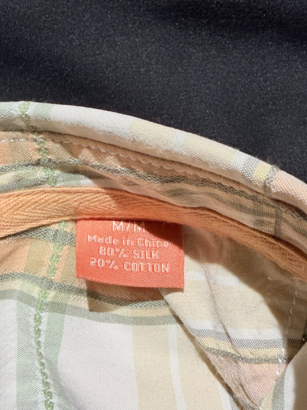 Tommy Bahama Mens SILK Shirt M Multicolored Short Sleeve Untucked Flat Bottom - Picture 9 of 9